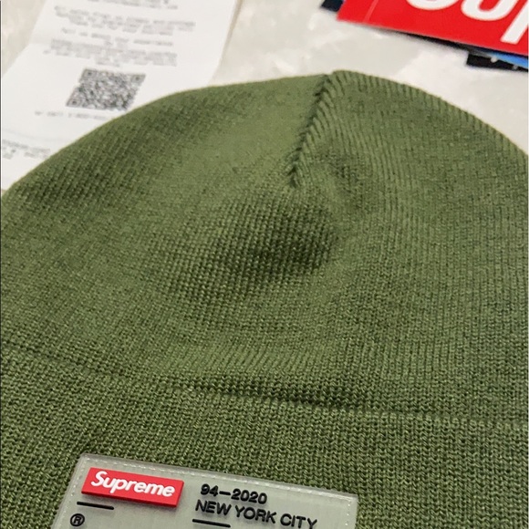 Supreme clear label beanie olive - Picture 2 of 3